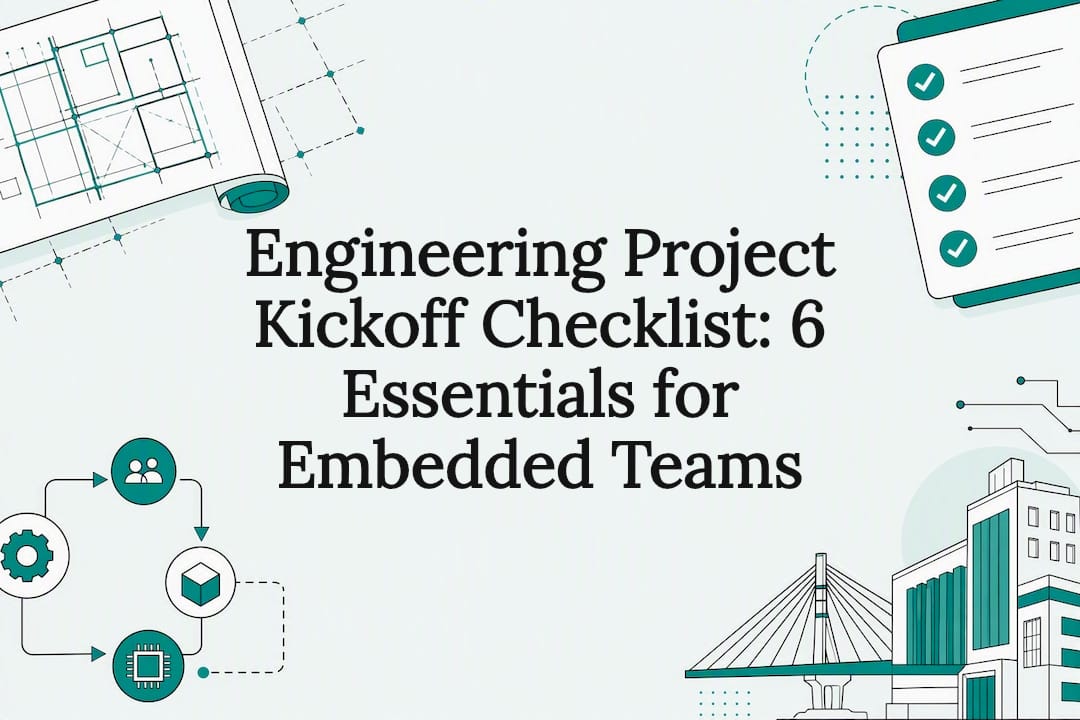 Engineering kickoff checklist title card illustration