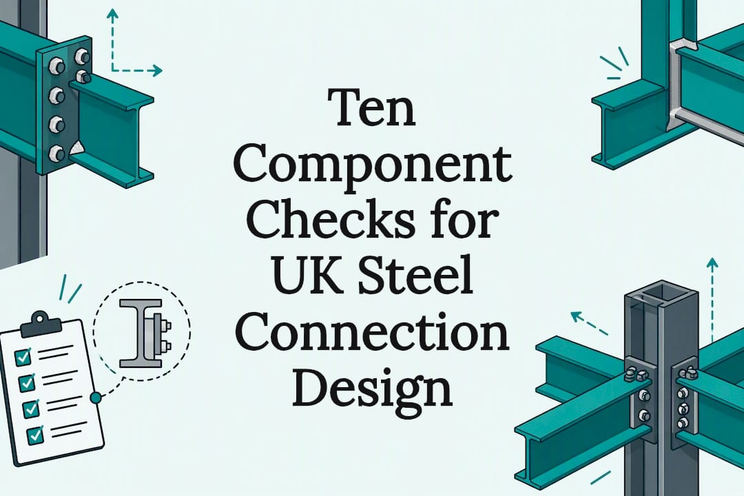 Steel connection design title card illustration