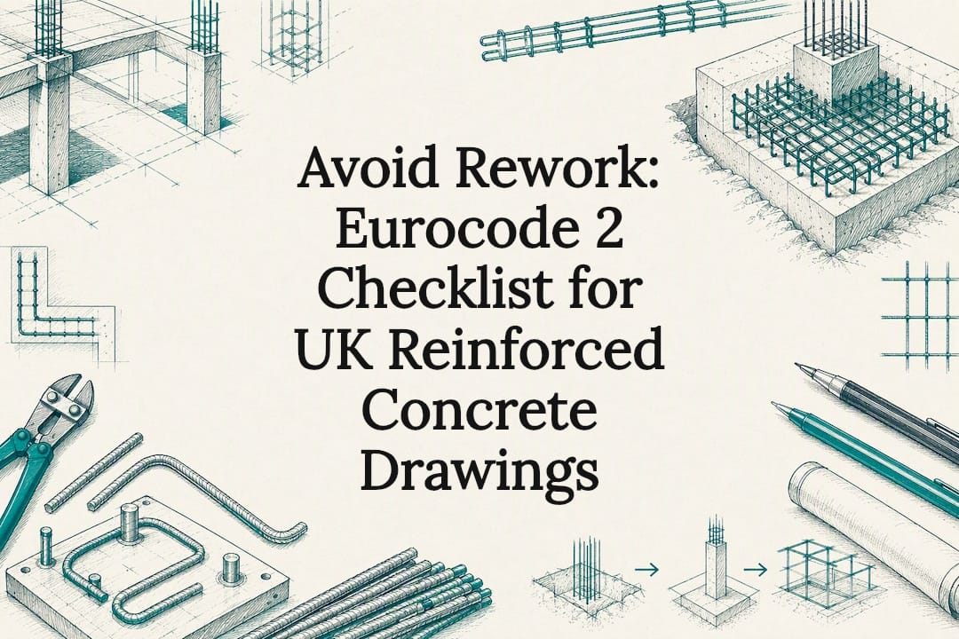 Decorative reinforced concrete checklist title card