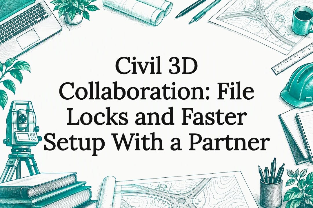 Civil engineer setting up a shared project