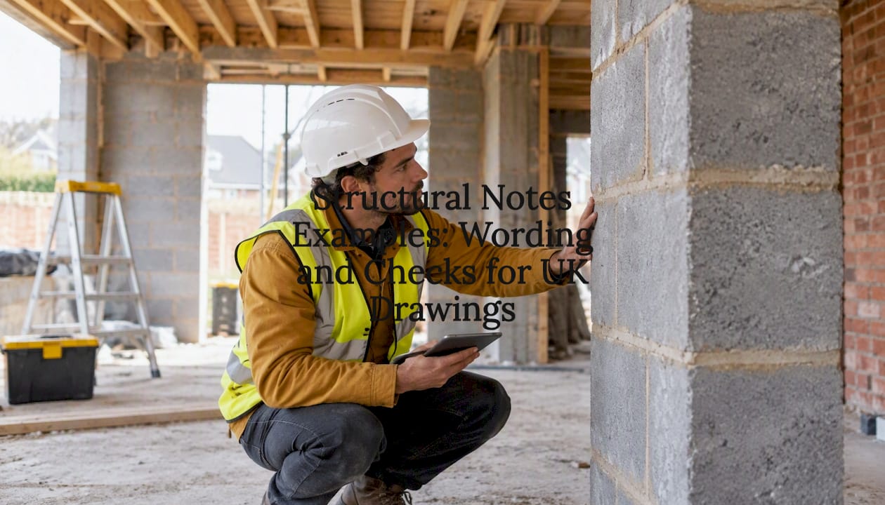 Structural Notes Examples: Wording and Checks for UK Drawings